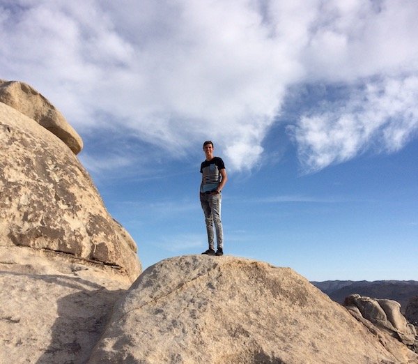 Me standing on a big rock